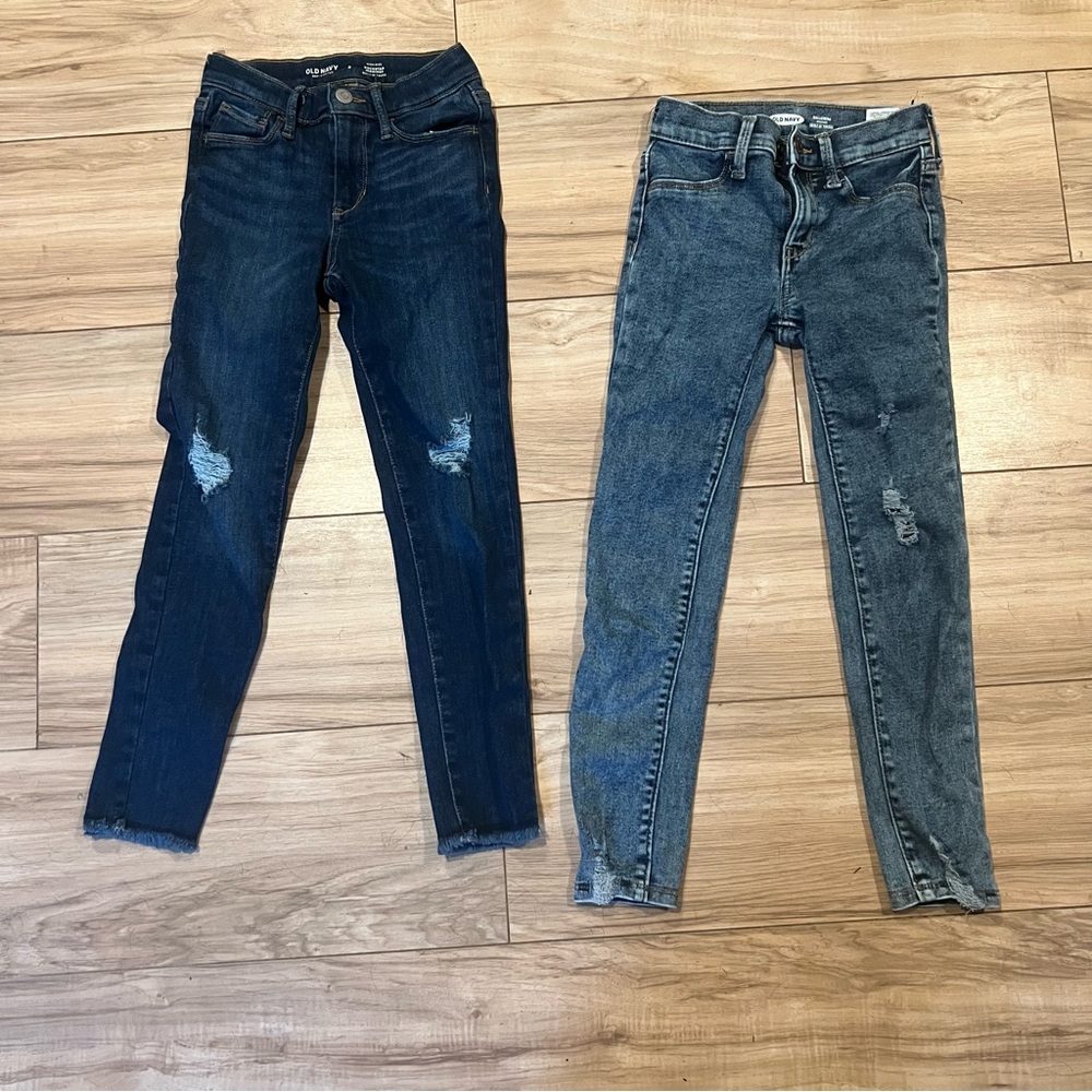 Old Navy Girls Skinny Jeans bundle NWOT - Dark Blue and Light Blue